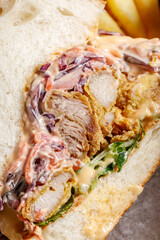 Tasty burgers with meat. Close up photo.