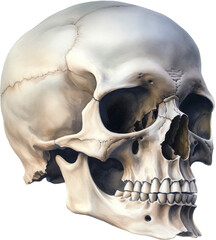 Obraz premium Skull watercolor painting png download