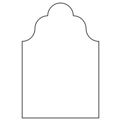 Boho frame arch vector illustration modern minimalistic retro aesthetic linear arc portal logo bohemian design element mystical geometric abstract border