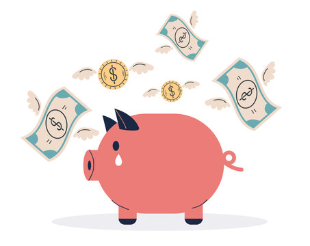 Drop financial crisis stock investment business bankruptcy budget concept. Vector design graphic illustration