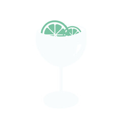 a glass of lime or lemon juice stock vector