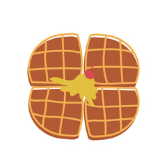 waffle hand drawn vector design illustration