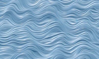 Obraz premium a blue background with wavy lines in the middle of it and a blue sky in the back ground, with a white cloud in the middle of the image. generative ai