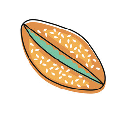 bread hand drawn vector design illustration