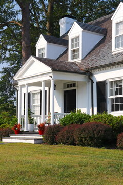 Colonial Home with Dormers and Columns