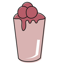 glass of grapes juice hand drawn vector illustration