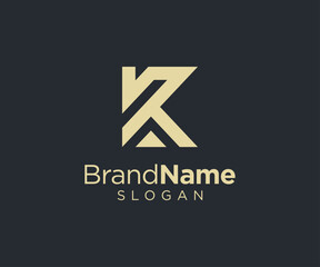 Letter k logo design for various types of businesses and company. Luxury and elegant Letter k