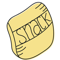snack art hand drawn vector design illustration