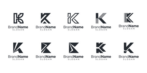 Letter k logo design for various types of businesses and company. Luxury and elegant Letter k
