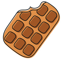 chocolate bar hand drawn vector illustration