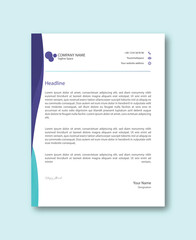 Abstract Corporate Business Style Letterhead Design Vector Template For Your Project. Simple And Clean Print Ready Design, Elegant Flat Design Vector Illustration.