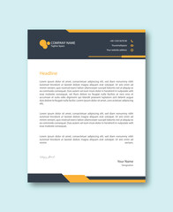 Abstract Corporate Business Style Letterhead Design Vector Template For Your Project. Simple And Clean Print Ready Design, Elegant Flat Design Vector Illustration.