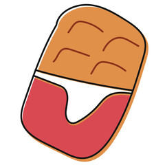 chocolate bar hand drawn vector illustration