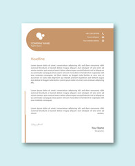 Abstract Corporate Business Style Letterhead Design Vector Template For Your Project. Simple And Clean Print Ready Design, Elegant Flat Design Vector Illustration.