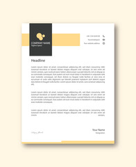 Abstract Corporate Business Style Letterhead Design Vector Template For Your Project. Simple And Clean Print Ready Design, Elegant Flat Design Vector Illustration.