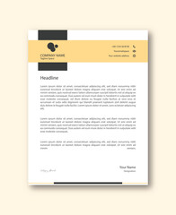 Abstract Corporate Business Style Letterhead Design Vector Template For Your Project. Simple And Clean Print Ready Design, Elegant Flat Design Vector Illustration.