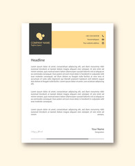 Abstract Corporate Business Style Letterhead Design Vector Template For Your Project. Simple And Clean Print Ready Design, Elegant Flat Design Vector Illustration.
