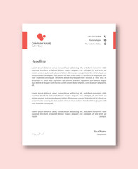 Abstract Corporate Business Style Letterhead Design Vector Template For Your Project. Simple And Clean Print Ready Design, Elegant Flat Design Vector Illustration.