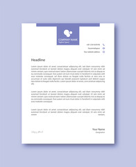 Abstract Corporate Business Style Letterhead Design Vector Template For Your Project. Simple And Clean Print Ready Design, Elegant Flat Design Vector Illustration.