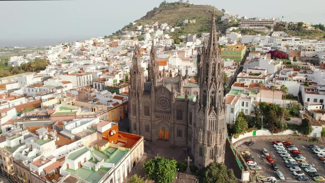 Parroquia de San Juan Bautista de Arucas church in Arucas, Gran Canaria, Spain.