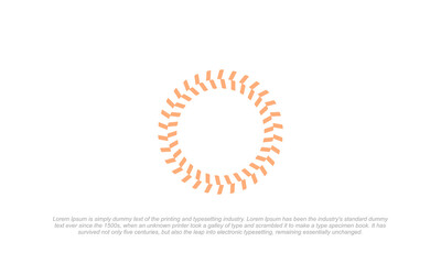 pictogram logo circle with abstract pattern