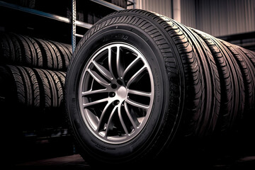 Wide Selection of Reliable and Durable Tires at a Tire Store. created with Generative AI