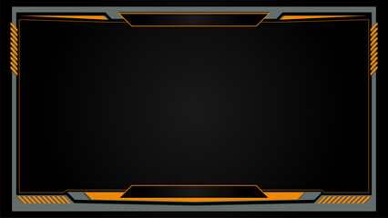 Game live stream interface overlay frames for gamer broadcast. Online streaming banners and menu bars isolated on background. © HOKOIKO