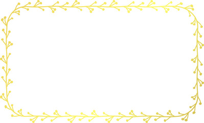 Rounded Rectangle Shape luxury gold frame golden vector flower frame wreath floral Vector laurel decoration picture frame branches elements wedding anniversary new year Christmas background