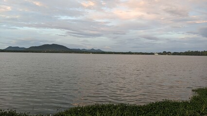 clouds over the lake
