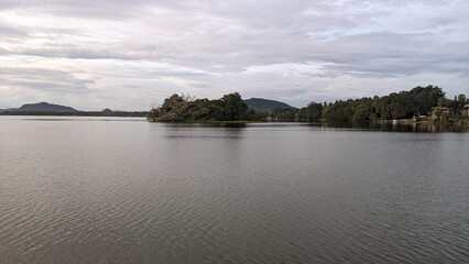 lake and mountains