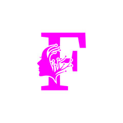 cosmetics business, natural,spa salons. Abstract letter F logo design template with beauty industry and fashion logo.