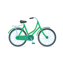 Fototapeta na wymiar green bike Carbon dioxide emission reduction concept for the planet. 3d illustration