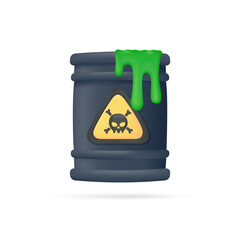 dangerous chemicals Stop toxic use concept for the planet. 3d illustration