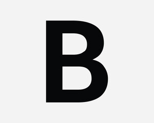 Bold Symbol Icon. B Text Word Document Doc Text Thick Edit Writing Capital Letter Alphabet Black White Sign Symbol Artwork Graphic Clipart EPS Vector