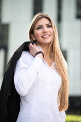 Smiling young business woman