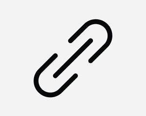 Attachment Link Icon. Chain Connection Attach Email File Network Connect Black White Line Sign Symbol Illustration Artwork Graphic Clipart EPS Vector