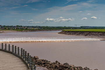 Tidal Bore Coming In - Powered by Adobe