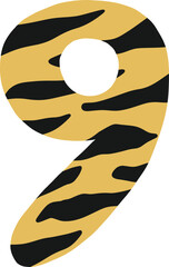 9 number tiger pattern