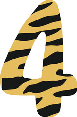 4 number tiger pattern