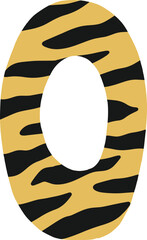 0 number tiger pattern