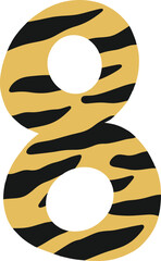 8 number tiger pattern