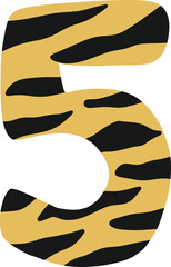 5 number tiger pattern
