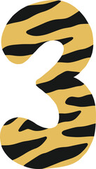 3 number tiger pattern