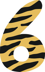 6 number tiger pattern