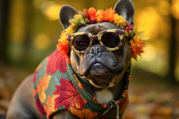 French bulldog with sunglasses