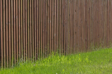 Double sided wooden fence.