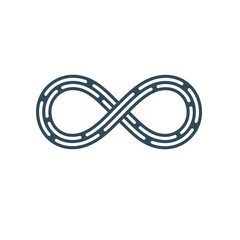 Naklejka premium Infinity symbol, icon. Vector illustration 