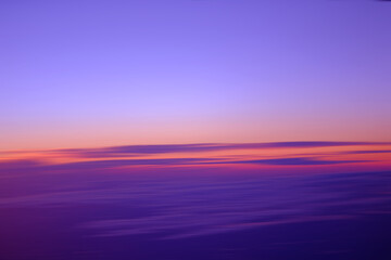 Beautiful sky above the clouds, top view from fly, aerial view of clouds and,