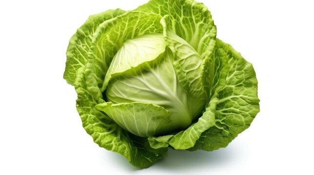 cabbage isolated on white background,