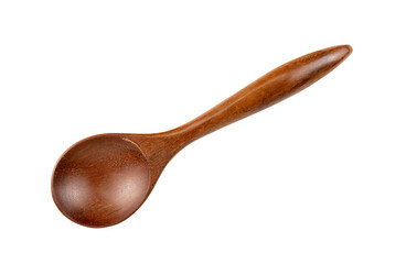 Wooden spoon isolated on a white background, photography